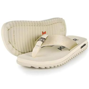 Imagem de Chinelo Kenner Kivah Masculino Poliéster Off White, 39, Off yellow