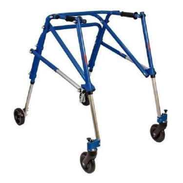 Imagem de Andador Posterior de Alumínio 04 Rodas M Mobilidade Mercur, Azul, Únic
