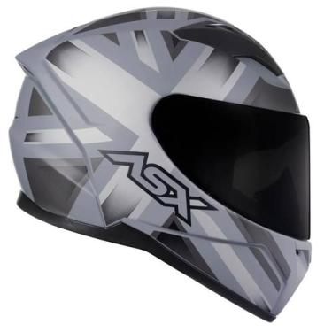Imagem de Capacete Fechado Asx City Kingdom Cinza Fosco Prata Grafite -, 58/M (5