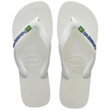 Imagem de Chinelo Havaianas Brasil Logo, Bco, Azl, Aml, 45/46