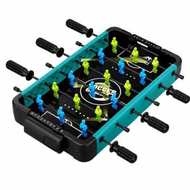 Imagem de Mini Jogo Pimbolim De Mesa Totó Portátil Infantil Com Bolas - generico