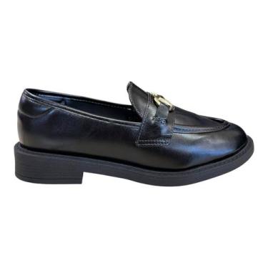 Imagem de Sapato Mocassim Feminino Vizzano Loafer Slip-On Conforto Casual Verniz