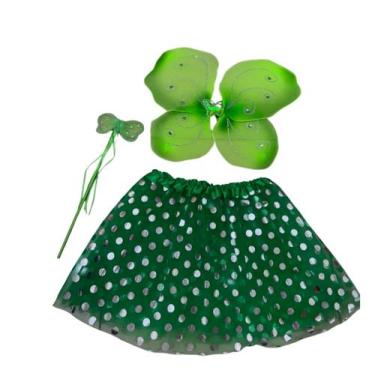 Imagem de Kit saia tule infantil carnaval - Bazarfantasia, Verde