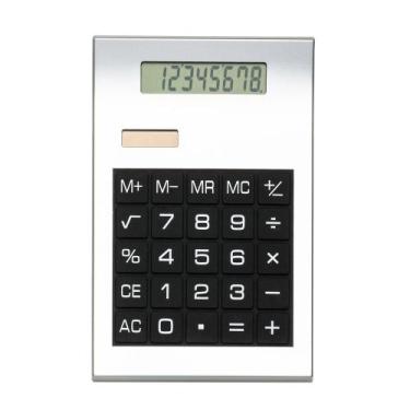 Imagem de Calculadora plástica prata de 8 dígitos - pronto p
