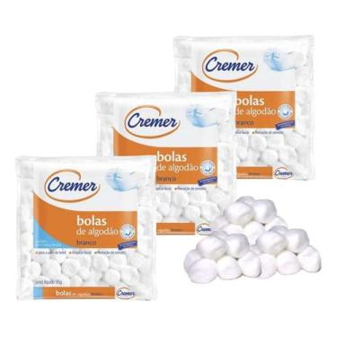 Imagem de Bolas de algodão cremer 50 gramas - 3 pacotes