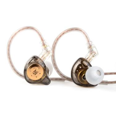Imagem de Fones de ouvido KZ EDX PRO com 1DD, Yinyoo EDX PRO fones de ouvido intra-auriculares com fio Hi-Fi Deep Bass Sound com 1DD Novo 10 mm Dynamic Driver Over Ear Headset com cabo destacável (preto, sem microfone)