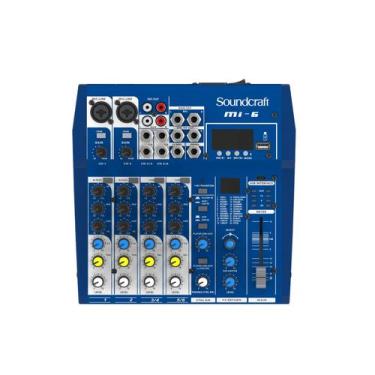Imagem de Mesa Som Soundcraft MI-6 Analógica 6 Canais Bluetooth Usb