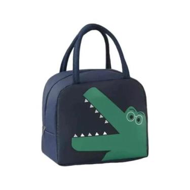 Imagem de Bolsa Térmica Lancheira Escolar com Alça Estampas Jacaré - Kapbom