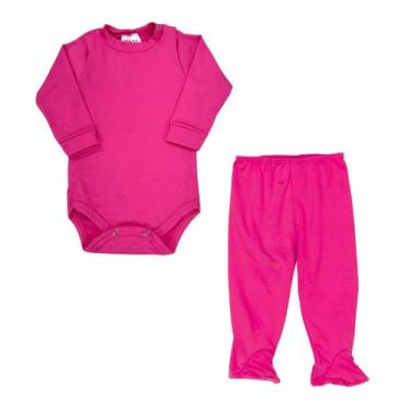 Imagem de Conjunto Térmico Body Meia Calça Peluciado Anti-Pilling Bebê - M - Fof