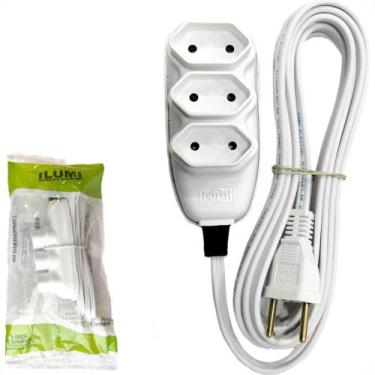 Imagem de Extensao Ilumi Paralela 2 Polos 0,75Mm Branca -10M - 17931