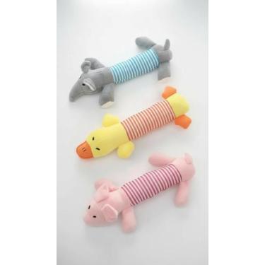 Imagem de Brinquedo Pet Pelúcia Cães Gatos Apito 23cm - Congratulations Store