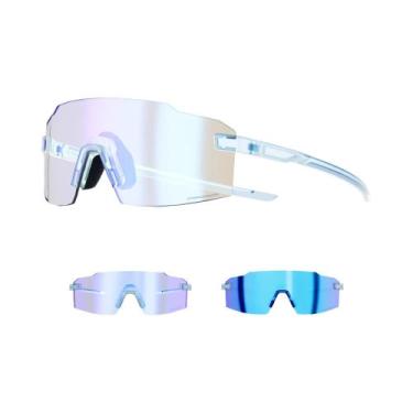Imagem de Óculos De Ciclismo Fotocromáticos Leves Para Homens UV400 Visão Ampla 