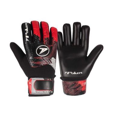 Imagem de Luva Goleiro Campo Poker Training Infinity Junior -, Preto, Vermelho, 