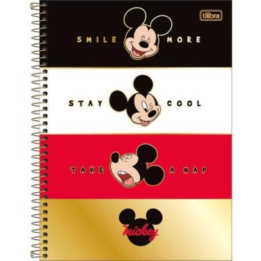 Imagem de Caderno Mickey Capa Dura 80 Folhas Espiral Colegial