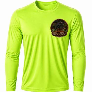 Imagem de Camisa Uv +50 Pássaro Bicudo - Proteção Solar cor:Verde LimãoTamanho:G