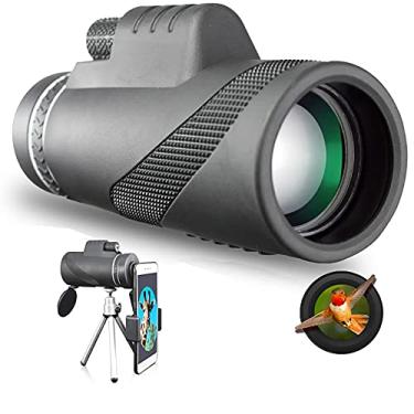 Imagem de Telescópio monocular ，40X60 HD com suporte para smartphone e tripé à prova d'água BAK4 IPX7 para acampamento ao ar livre, observação da lua observação das estrelas, concertos