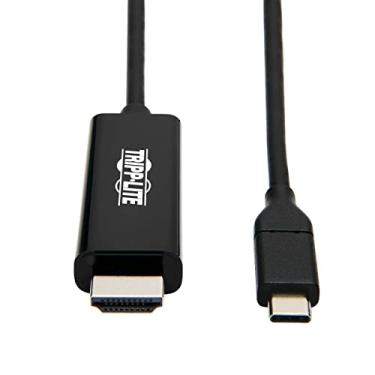 Imagem de Tripp Lite Adaptador de cabo USB C para HDMI (M/Thunderbolt 3 adaptador de cabo HDMI, geração 1, conversor na extremidade HDMI, 4K HDMI @ 60 Hz, 4: preto, 1,8 m (U444-006-H4K6BE)