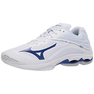 Imagem de Mizuno Tênis de vôlei masculino Wave Lightning Z6, Branco - azul-marinho, 50