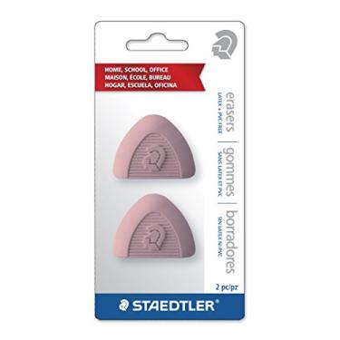 Imagem de Staedtler 2 peças de borracha, rosa, triangular, rosa, triangular (52503BK2A6)