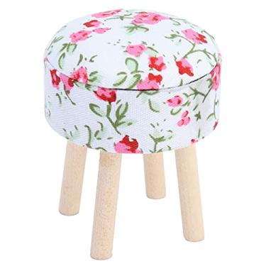 Imagem de Acessório para casa de bonecas, banquinho simulado requintado não tóxico para casa de bonecas 1:12 de madeira 4,5 cm para casa de bonecas