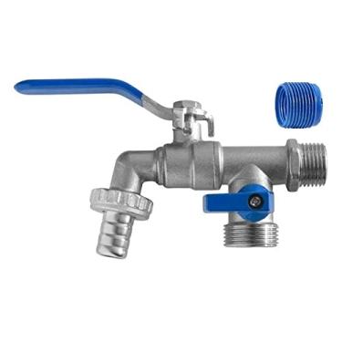 Imagem de Torneira de Parede para Tanque e Máquina de Lavar 2 Saídas Anti Ferrugem 1/2"X3/4" - Higiban