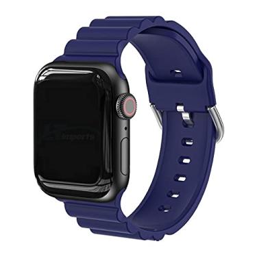 Imagem de Pulseira LT2022 compatível com Apple Watch 41mm 38mm 40mm - Marca LTIMPORTS (Azul)