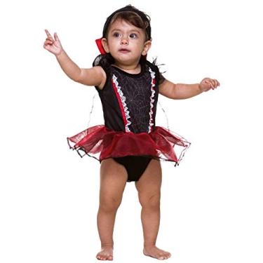 Imagem de Fantasia Drácula Vampira Bebê Halloween 2 á 18 Meses C/Faixa (M 3-6 Meses)