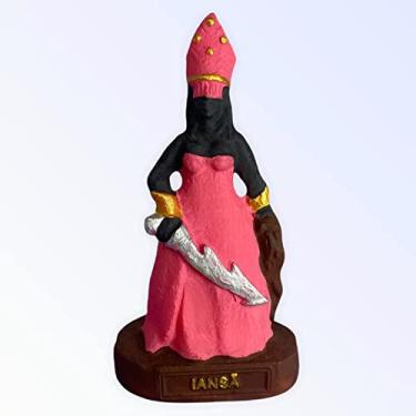 Imagem de Escultura Orixá Iansã em Resina 10 cm Cores Diversas Cor:Rosa