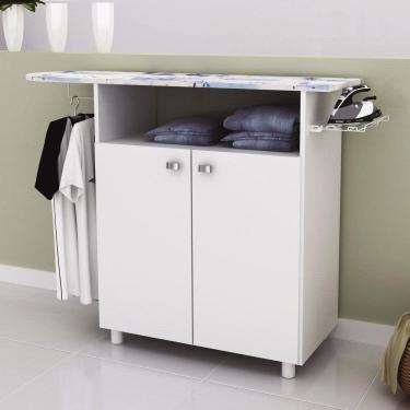Imagem de Armário Multiuso 2 Portas Tábua Passar Roupa Branco