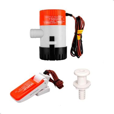 Imagem de Autom Bomba Porão 20a + Bomba Porão 750 gph + Saída Água 3/4