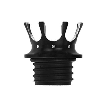 Imagem de Tampa de tanque de combustível ventilada para motocicleta HDBUBALUS King Crown Tampa de gás com rosca direita adequada para Harley Sportster Dyna Touring Road King Softail Trike Freewheeler FLRT Preto