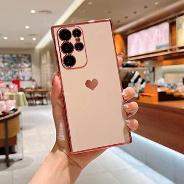 Imagem de Capa de revestimento de luxo para Samsung Galaxy A52 A53 A13 A12 S22 Ultra S21 FE S20 A23 A52S à prova de choque padrão lateral de silicone capa macia, rosa, para Samsung S21 FE