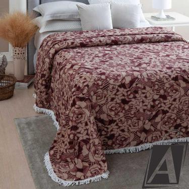 Imagem de Colcha Chenille Jolitex Casal Valentina Vinho