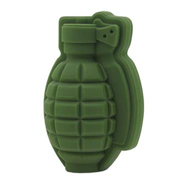 Imagem de Bandeja de cubo de gelo granada molde de gelo 3D molde de cubo de gelo de silicone máquina de sorvete molde de doces de chocolate bandeja de cubo de granada ferramenta de cozinha molde de cubo de gelo (cor: verde)