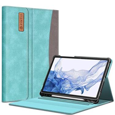 Imagem de Fintie Capa para Samsung Galaxy Tab S8/Tab S7 de 11 polegadas (modelo SM-X700/X706/T870/T875/T878) com suporte de caneta S integrado, capa executiva de vários ângulos com bolso automático