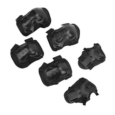 Imagem de Equipamento de Proteção para Patinação de Patins, Protetor de Cotovelo de Joelho Esponja Macia para Esportes Ao Ar Livre Preto
