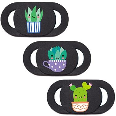 Imagem de Veekyvicky Capa para câmera de laptop deslizante para webcam para privacidade serve para mini PC, PC, superfície, tablet, computador desktop, smartphone - 3 pacotes, plantas