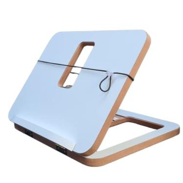 Imagem de CETINA DECORA Suporte para Leitura de Apostilas e Livros - Madeira, Branco, Mesa Inclinada