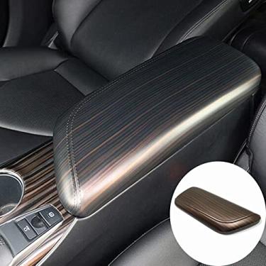 Imagem de Xodouhi Capa de apoio de braço para Toyota Camry 2018 2019 2020 2021 2022 Capa de console central ABS acessórios interiores de carro (madeira de pêssego)
