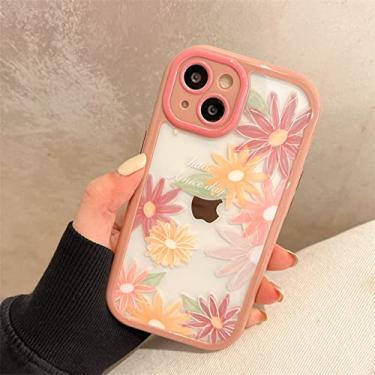 Imagem de Pintura a óleo em aquarela Art Geometry Capa de telefone para iPhone 13 12 11 Pro Max XR XS Max Soft Shockproof Bumper Clear Back Cover, T16, para iPhone 12