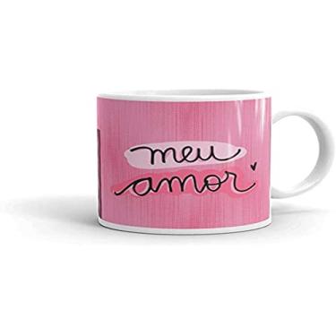 Imagem de Canequeiro Store Namorado Flamengo Rosa Caneca de Porcelana Personalizada, Multicor, 10 x 10 x 10 cm
