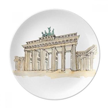 Imagem de Brandenburg Porta no Leste da Alemanha Prato Decorativo de Porcelana Salver Prato de Jantar