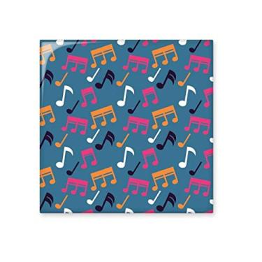 Imagem de Notas musicais coloridas Azulejo de cerâmica azul brilhante para banheiro Cozinha Parede