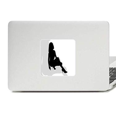 Imagem de Adesivo de vinil Paster Laptop Hot Woman Squats Outline