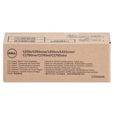Imagem de Cartucho de toner preto Dell Computer XKP2P 1250c/1350cnw/1355cn/1355cnw/C1760nw/C1765nf/C1765nfw impressoras coloridas