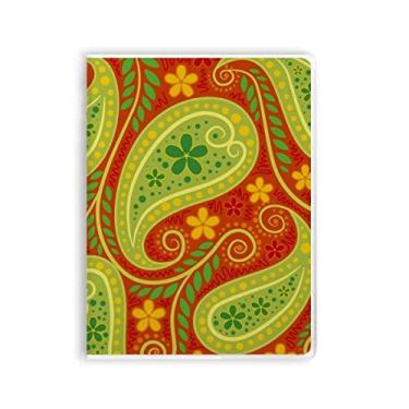 Imagem de Caderno de arte de folhas coloridas com estampa de folhas coloridas, capa de goma para diário