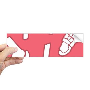 Imagem de DIYthinker Esqueleto humano ilustrações vermelhas desenho retangular para-choque adesivo notebook janela decalque
