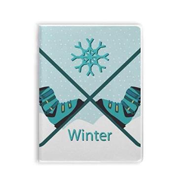 Imagem de Botas esportivas de esqui com estampa de aquarela, caderno, capa de chiclete, diário de capa macia