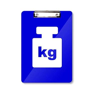 Imagem de Weight Blue Square Warning Mark prancheta pasta bloco de notas placa de apoio A4