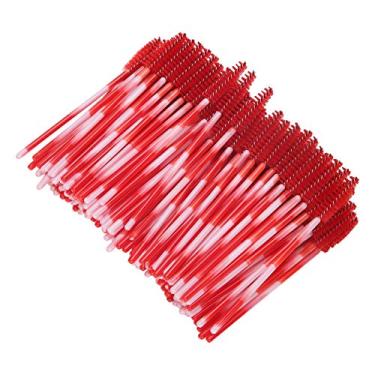 Imagem de Escova de cílios, pincel de cílios pequeno e prático, para mulheres, salão de beleza, maquiagem diária (vermelho grande)